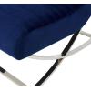 SAFAVIEH Couture Home Collection Ramsay Navy Tufted Velvet Upholstered Living Room Bedroom Office Lounge Accent Chair SFV4761A(Navy)