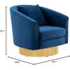 SAFAVIEH Couture Joaquin Swivel Barrel Chair(Navy)