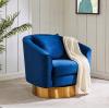 SAFAVIEH Couture Joaquin Swivel Barrel Chair(Navy)