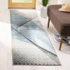 SAFAVIEH Hollywood Collection Area Rug – 9′ x 12′, Beige & Blue, Mid-Century Modern Design, Non-Shedding & Easy Care, Ideal for High Traffic Areas in Living Room, Bedroom (HLW715B)(Grey/Teal)