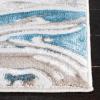 SAFAVIEH Meadow Collection Area Rug – 9′ x 12′, Grey & Pink, Geometric Design, Ideal for High Traffic Areas in Living Room, Bedroom & Dining Room (MDW553G-9)(Beige/Blue)