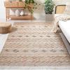 SAFAVIEH Natural Fiber Collection 8′ x 10′ Natural / Rust NFB402A Moroccan Boho Fringe Jute Living Room Dining Bedroom Area Rug(Natural/Rust)