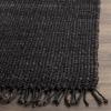 SAFAVIEH Natural Fiber Collection Area Rug – 8′ x 10′, Blue, Handmade Boho Fringe Woven Jute, Ideal for High Traffic Areas in Living Room, Bedroom (NF368E)(Black)