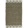 SAFAVIEH Natural Fiber Collection Area Rug – 8′ x 10′, Blue, Handmade Boho Fringe Woven Jute, Ideal for High Traffic Areas in Living Room, Bedroom (NF368E)(Green)