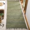 SAFAVIEH Natural Fiber Collection Area Rug – 8′ x 10′, Blue, Handmade Boho Fringe Woven Jute, Ideal for High Traffic Areas in Living Room, Bedroom (NF368E)(Green)