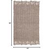 SAFAVIEH Natural Fiber Collection Area Rug – 8′ x 10′, Blue, Handmade Boho Fringe Woven Jute, Ideal for High Traffic Areas in Living Room, Bedroom (NF368E)(Grey)
