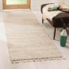 SAFAVIEH Natural Fiber Collection Area Rug – 8′ x 10′, Blue, Handmade Boho Fringe Woven Jute, Ideal for High Traffic Areas in Living Room, Bedroom (NF368E)(Ivory)