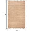 SAFAVIEH Natural Fiber Collection Area Rug – 8′ x 10′, Blue, Handmade Boho Fringe Woven Jute, Ideal for High Traffic Areas in Living Room, Bedroom (NF368E)(Natural)