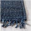 SAFAVIEH Natural Fiber Collection Area Rug – 8′ x 10′, Blue, Handmade Boho Fringe Woven Jute, Ideal for High Traffic Areas in Living Room, Bedroom (NF368E)(Navy)