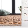 SAFAVIEH Natural Fiber Collection Area Rug – 8′ x 10′, Natural & Green, Handmade Jute, Ideal for Living Room, Bedroom, Home Office, Dining Space (NFB776Y-8)(Natural/Dark Brown)