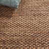 SAFAVIEH Natural Fiber Collection Area Rug – 8′ x 10′, Natural & Green, Handmade Jute, Ideal for Living Room, Bedroom, Home Office, Dining Space (NFB776Y-8)(Natural/Dark Brown)