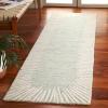 SAFAVIEH Abstract Collection Area Rug – 5′ x 8′, Black & Ivory, Handmade Wool, Ideal for High Traffic Areas in Living Room, Bedroom (ABT478Z)(Sage/Ivory)