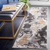 SAFAVIEH Area Rug 8×10 – Amelia Collection – Large – Charcoal & Grey, Modern Design, Non-Shedding & Easy Cleaning, Ideal for Living Room, Bedroom, Office, Dining Space (ALA277J)(Charcoal/Gold)