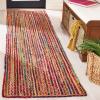 SAFAVIEH Area Rug 8×10 – Braided Collection – Large – Natural & Multi, Handmade Cotton, Ideal for Living Room, Bedroom, Office, Dining Space (BRD262B)(Natural/Multi)