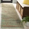 SAFAVIEH Area Rug 8×10 – Cape Cod Collection – Large – Pink & Natural, Handmade Jute & Cotton, Ideal for Living Room, Bedroom, Dining Space (CAP236U)(Green/Natural)