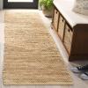 SAFAVIEH Area Rug 8×10 – Cape Cod Collection – Large – Pink & Natural, Handmade Jute & Cotton, Ideal for Living Room, Bedroom, Dining Space (CAP236U)(Yellow/Natural)