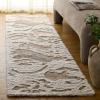 SAFAVIEH Area Rug 8×10 – Casablanca Collection – Large – Ivory & Brown, Handmade Wool, High-Low Shaggy Pile, Ideal for Living Room, Bedroom, Dining Space (CSB440A)(Ivory/Brown)
