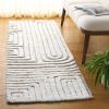 SAFAVIEH Area Rug 8×10 – Cyrus Shag Collection – Large – Blue & Beige, Modern Abstract Design, Non-Shedding & Easy Cleaning, Ideal for Living Room, Bedroom, Office, Dining Space (CYR121M)(Beige/Ivory)