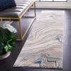 SAFAVIEH Area Rug 8×10 – Meadow Collection – Large – Rust & Ivory, Modern Abstract Design, Non-Shedding & Easy Cleaning, Ideal for Living Room, Bedroom, Office, Dining Space (MDW564P)(Beige/Blue)