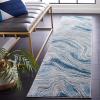 SAFAVIEH Area Rug 8×10 – Meadow Collection – Large – Rust & Ivory, Modern Abstract Design, Non-Shedding & Easy Cleaning, Ideal for Living Room, Bedroom, Office, Dining Space (MDW564P)(Blue/Grey)