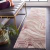 SAFAVIEH Area Rug 8×10 – Meadow Collection – Large – Rust & Ivory, Modern Abstract Design, Non-Shedding & Easy Cleaning, Ideal for Living Room, Bedroom, Office, Dining Space (MDW564P)(Pink/Beige)