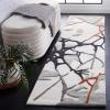 SAFAVIEH Area Rug 8×10 – Metro Collection – Large – Ivory & Grey, Handmade Wool, Ideal for Living Room, Bedroom, Office, Dining Space (MET884F)(Ivory/Grey)