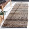 SAFAVIEH Area Rug 8×10 – Natural Fiber Collection – Large – Black & Natural, Handmade Flat Weave Jute, Farmhouse Geometric Design, Ideal for Living Room, Bedroom, Dining Space (NF379Z)(Black/Natural)
