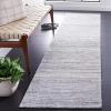 SAFAVIEH Area Rug 8×10 – Natural Fiber Collection – Large – Black & Natural, Handmade Flat Weave Jute, Farmhouse Geometric Design, Ideal for Living Room, Bedroom, Dining Space (NF379Z)(Grey/Ivory)