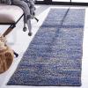 SAFAVIEH Area Rug 8×10 – Natural Fiber Collection – Large – Black & Natural, Handmade Wool & Jute, Ideal for Living Room, Bedroom, Dining Space (NFB950Z)(Blue/Natural)