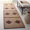 SAFAVIEH Area Rug 8×10 – Natural Fiber Collection – Large – Natural & Brown, Handmade Jute, Ideal for Living Room, Bedroom, Dining Space (NF878A)(Natural/Brown)