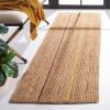 SAFAVIEH Area Rug 8×10 – Natural Fiber Collection – Large – Natural & Gold, Handmade Flat Weave Jute, Farmhouse Stripe Pattern, Ideal for Living Room, Bedroom, Dining Space (NF810D)(Natural/Gold)