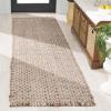 SAFAVIEH Area Rug 8×10 – Natural Fiber Collection – Large – Natural & Grey, Handmade Wool & Jute, Farmhouse Style, Ideal for Living Room, Bedroom, Dining Space (NF819A)(Natural/Grey)