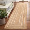 SAFAVIEH Area Rug 8×10 – Natural Fiber Collection – Large – Natural & Ivory, Handmade Jute, Rustic Farmhouse Style, Ideal for Living Room, Bedroom, Dining Space (NF892A)(Natural/Ivory)