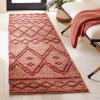 SAFAVIEH Area Rug 8×10 – Natural Fiber Collection – Large – Red & Natural, Handmade Jute, Rustic Farmhouse Style, Ideal for Living Room, Bedroom, Dining Space (NF219Q)(Red/Natural)