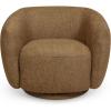 SAFAVIEH Couture – Florentina Swivel Accent Chair – Light Brown Performance Fabric – Fully Assembled – Ideal for Living Room, Bedroom, 18.5″ Seat Height (SFV2406A)(Light Brown)