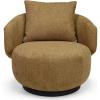 SAFAVIEH Couture – Hannalisa Swivel Accent Chair – Light Brown Performance Fabric – Fully Assembled – Ideal for Living Room, Bedroom, 16.5″ Seat Height (SFV2408A)(Light Brown)