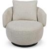 SAFAVIEH Couture – Hannalisa Swivel Accent Chair – Light Brown Performance Fabric – Fully Assembled – Ideal for Living Room, Bedroom, 16.5″ Seat Height (SFV2408A)(Taupe)