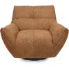 SAFAVIEH Couture – Layletta Swivel Accent Chair – Brown Performance Fabric – Fully Assembled – Ideal for Living Room, Bedroom, 17″ Seat Height (SFV2409B)(Brown)