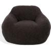 SAFAVIEH Couture Collection – Lorianna Cream Faux Fur Bean Bag Chair, Oversized Lounge Seating, Fully Assembled, Made in USA (SFV2010A)(Dark Grey)