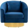 SAFAVIEH Couture Joaquin Swivel Barrel Chair(Navy)