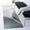 SAFAVIEH Hollywood Collection Area Rug – 9′ x 12′, Beige & Blue, Mid-Century Modern Design, Non-Shedding & Easy Care, Ideal for High Traffic Areas in Living Room, Bedroom (HLW715B)(Grey/Blue)