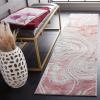 SAFAVIEH Meadow Collection Area Rug – 9′ x 12′, Grey & Pink, Geometric Design, Ideal for High Traffic Areas in Living Room, Bedroom & Dining Room (MDW553G-9)(Light Grey/Pink)