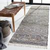SAFAVIEH Natural Fiber Collection 8′ x 10′ Black/Ivory NFB406Z Handmade Boho Fringe Jute Living Room Dining Bedroom Area Rug(Black/Ivory)