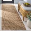 SAFAVIEH Natural Fiber Collection Area Rug – 8′ x 10′, Natural & Green, Handmade Jute, Ideal for Living Room, Bedroom, Home Office, Dining Space (NFB776Y-8)(Natural/Green)