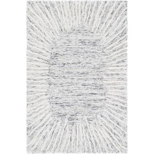 SAFAVIEH Abstract Collection Area Rug – 5′ x 8′, Black & Ivory, Handmade Wool, Ideal for High Traffic Areas in Living Room, Bedroom (ABT478Z)(Grey/Ivory)