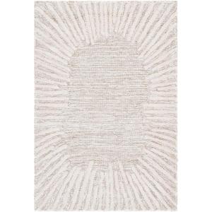 SAFAVIEH Abstract Collection Area Rug – 5′ x 8′, Black & Ivory, Handmade Wool, Ideal for High Traffic Areas in Living Room, Bedroom (ABT478Z)(Natural/Ivory)