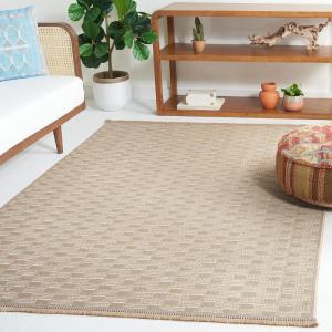 SAFAVIEH Area Rug 8×10 – Aspect Collection – Large – Natural & Ivory, Jute & Cotton, Ideal for Living Room, Bedroom, Office, Dining Space (APE402B)(Natural/Ivory)