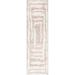 SAFAVIEH Area Rug 8×10 – Casablanca Collection – Large – Ivory & Grey, Hand-Knotted New Zealand Wool, Ideal for Living Room, Bedroom, Dining Space (CSB541F)(Ivory/Beige)