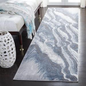 SAFAVIEH Area Rug 8×10 – Craft Collection – Large – Blue & Grey, Modern Abstract Design, Non-Shedding & Easy Cleaning, Ideal for Living Room, Bedroom, Office, Dining Space (CFT844M)(Blue/Grey)