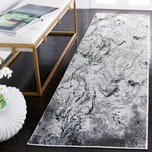 SAFAVIEH Area Rug 8×10 – Craft Collection – Large – Grey & Green, Modern Abstract Design, Non-Shedding & Easy Cleaning, Ideal for Living Room, Bedroom, Office, Dining Space (CFT864J)(Grey/Green)